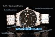 IWC Pilots Mark XVII Asia 2813 Automatic Full Steel with Grey Dial and White Arabic Numeral Markers