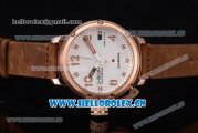 U-Boat Chimera Automatic Asia ST25 Automatic Rose Gold Case White Dial Brown Leather Strap and Arabic Number Markers