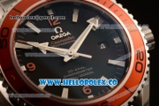 Omega Seamaster Planet Ocean 600M Co-Axial Clone Omega 8500 Automatic Steel Case/Bracelet with Black Dial and Orange Bezel (EF)
