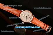 A.Lange&Sohne Saxonia Miyota Quartz Rose Gold Case with Stick Markers and White Dial