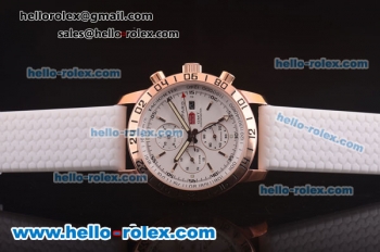 Chopard Mille Miglia GMT Automatic Rose Gold Case with White Dial and White Rubber Strap