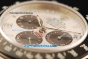 Rolex Daytona Chronograph Swiss Valjoux 7750 Automatic Movement Steel Case with Arabic Numerals and Black Bezel