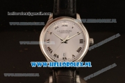 Chopard L.U.C 9015 Auto Steel Case with Grey Dial and Black Leather Strap - 1:1 Original (JF)