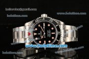 Rolex Submariner Rolex 3130 Automatic Steel Case/Bracelet with Black Dial and Yellow Markers - 1:1 Original (BP)