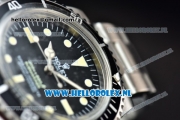 Rolex Submariner Vintage Asia 2813 Automatic Steel Case with Black Dial Yellow Dots Markers and Steel Bracelet