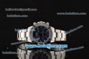 Rolex Daytona Chrono Swiss Valjoux 7750 Automatic Steel Case with Black Bezel Blue Dial and Arabic Numeral Markers