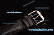 IWC Portofino Tourbillon Automatic Steel Case with White Dial and Black Leather Strap