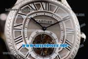 Cartier Drive de Cartier Flying Tourbillon Swiss Tourbillon Manual Winding Steel Case with Grey Dial and Roman Numeral Markers