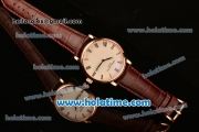 Patek Philippe Calatrava 2813 Automatic Rose Gold Case with Beige Dial and Roman Numeral Markers