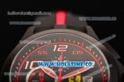 Scuderia Ferrari Lap Time Watch Chrono Miyota OS10 Quartz PVD Case with Black Dial and White Arabic Numeral Markers