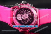 Hublot Big Bang UNICO Sapphire All Red Miyota Quartz Sapphire Crystal Case with Skeleton Dial and Red Rubber Strap Stick/Arabic Numeral Markers