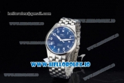 IWC Pilot's Watch Mark XVIII Miyota 9015 Automatic Steel Case Blue Dial With Arabic Numeral Markers Steel Bracelet