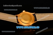 Rolex Cellini Time Asia 2813 Automatic Yellow Gold Case with Black/Blue Dial and Stick Markers