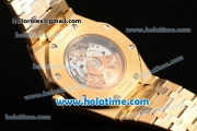 Audemars Piguet Royal Oak Swiss ETA 2824 Automatic Full Yellow Gold with Gold Sitck Markers and Blue Dial - 1:1 Original