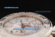 Rolex Yachtmaster II Automatic Movement Full Steel with White Dial and White Square Markers