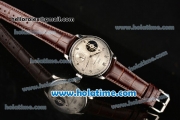 IWC Portuguese Tourbillon Schaffhausen Asia 6497 Manual Winding Steel Case with Silver Dial and Arabic Numeral Markers