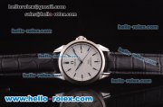 Omega DeVille Automatic Steel Case with Silver Dial and Blue Stick Markers - ETA Coating