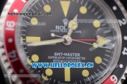 Rolex GMT-Master Asia 2813 Automatic Steel Case with Black Dial Grey Nylon Strap and Yellow Markers