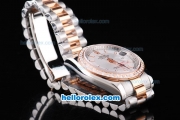 Rolex Datejust Oyster Perpetual Automatic Two Tone with Diamond Bezel and White Dial