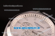 Longines Conquest Classic Chrono Miyota OS20 Quartz Full Steel with White Dial and Stick Markers