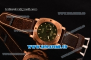 Panerai Luminor Submersible 1950 3 Days PAM 382 Clone P.9000 Automatic Bronzo Case with Dot Markers and Green Dial - 1:1 Original (ZF)