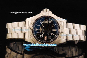 Breitling Avenger Seawolf Swiss ETA 2836 Automatic Movement Full Steel with Black Dial and White Markers-1:1 Original