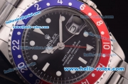 Rolex GMT Master Vintage Asia 2813 Automatic Full Steel and Blue/Red Bezel with Blue Dial- White Markers