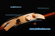 IWC Portuguese Grande Complication Automatic Movement Rose Gold Case with White Dial and Leather Strap