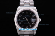 Rolex Datejust Automatic with Black Dial and White Number Marking