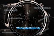 IWC Portuguese Chrono Miyota Quartz Steel Case with Grey Dial and Arabic Numeral Markers