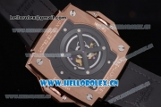 Hublot Masterpiece MP 08 Antikythera Sunmoon Asia 2813 Automatic Rose Gold Case Skeleton Dial Stick Markers and Orange Leather Strap