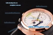 Tag Heuer Mikrogirder 10000 Chronograph Miyota OS10 Quartz Rose Gold Case with Black Rubber Strap and White Dial