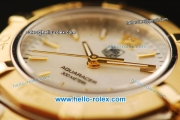 Tag Heuer Aquaracer Swiss ETA Quartz Movement Gold Bezel with MOP Dial and Two Tone Strap