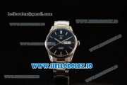 Tag Heuer Carrera Calibre 5 Swiss ETA 2824 Automatic Steel Case Black Dial With Stick Markers Steel Bracelet