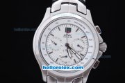 Tag Heuer Link Calibre 36 Chronograph Automatic with White Dial