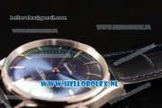 Omega De Ville Tresor Master Co-Axial Clone Omega 8801 Automatic Steel Case with Blue Dial and Black Leather Strap