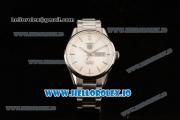 Tag Heuer Carrera Calibre 5 Swiss ETA 2824 Automatic Steel Case White Dial With Stick Markers Steel Bracelet