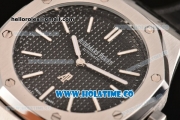 Audemars Piguet Royal Oak 41MM Asia Automatic Steel Case with Stick Markers and Black Grids Dial