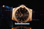 Omega Constellation Swiss ETA Quartz Rose Gold Case with Black Dial and Diamond Bezel Omega Constellation Swiss ETA Quartz Rose Gold Case with Black Dial and Diamond Bezel