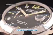 Panerai Luminor Marina PAM00164 Swiss Valjoux 7753 Automatic Steel Case with Black Dial and Brown Leather Strap - 1:1 Original
