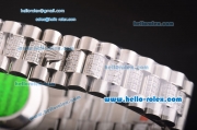 Rolex Day-Date Swiss ETA 2836 Automatic Movement Diamond Bezel with Roman Markers and Diamond Bracelet