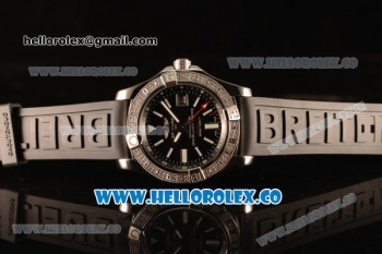 Breitling Avenger II GMT Black Dial With Swiss ETA 2836 Automatic Black Rubber Strap Best Edition A32390111B1S2