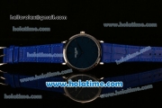 Patek Philippe Calatrava Miyota OS2035 Quartz Steel Case with Blue Dial and Stick Markers