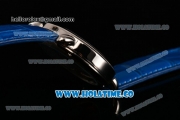 Cartier Rotonde De Asia Manual Winding Steel Case with Blue Dial and White Roman Numeral Markers