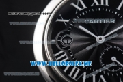 Cartier Ballon Bleu De Large Asia 2813 Automatic Stainless Steel Case/Bracelet with Black Dial and Roman Numeral Markers