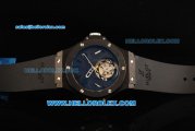 Hublot Big Bang Swiss Tourbillon Manual Winding Movement PVD Case with Black Dial and Black Rubber Strap-Ceramic Bezel