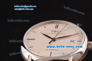 IWC Portofino Swiss ETA 2892 Automatic Steel Case with Silver Stick Markers and White Dial