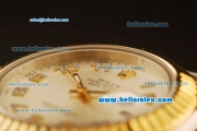 Rolex Datejust II Swiss ETA 2836 Automatic Full Steel with Yellow Gold Bezel and Silver Dial-Two Tone Strap