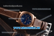 Panerai Luminor Submersible 1950 3 Days Automatic PAM 671 Clone P.9000 Automatic Bronzo Case with Blue Dial and Brown Leather Strap - 1:1 Original (KW)