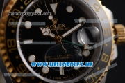 Rolex GMT-Master II Asia 2813 Automatic Steel Case with Black Dial and Army Green Nylon Strap Dot Markers